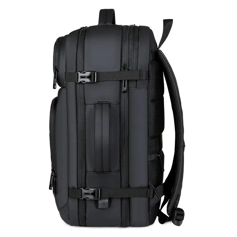Expandable 17-inch Men’s Laptop Backpack – Waterproof Notebook Bag with USB, Schoolbag, Sports Travel Backpack for Men