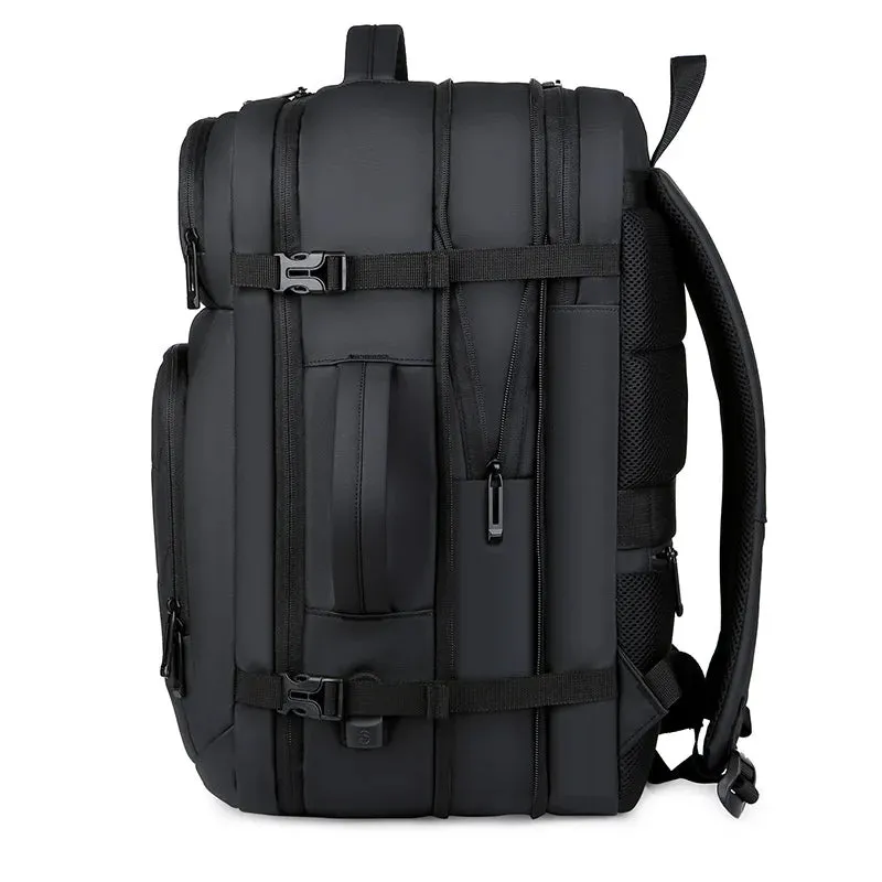 Expandable 17-inch Men’s Laptop Backpack – Waterproof Notebook Bag with USB, Schoolbag, Sports Travel Backpack for Men