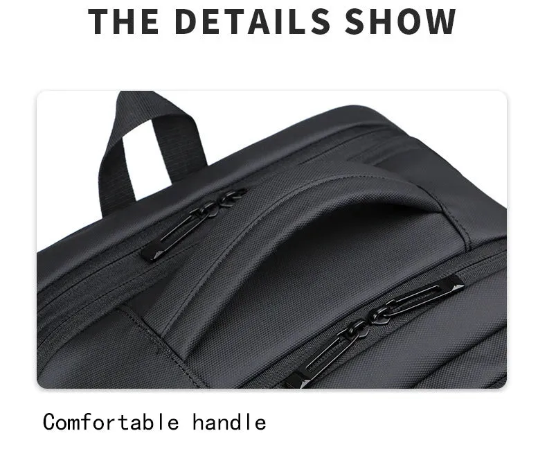 Expandable 17-inch Men’s Laptop Backpack – Waterproof Notebook Bag with USB, Schoolbag, Sports Travel Backpack for Men