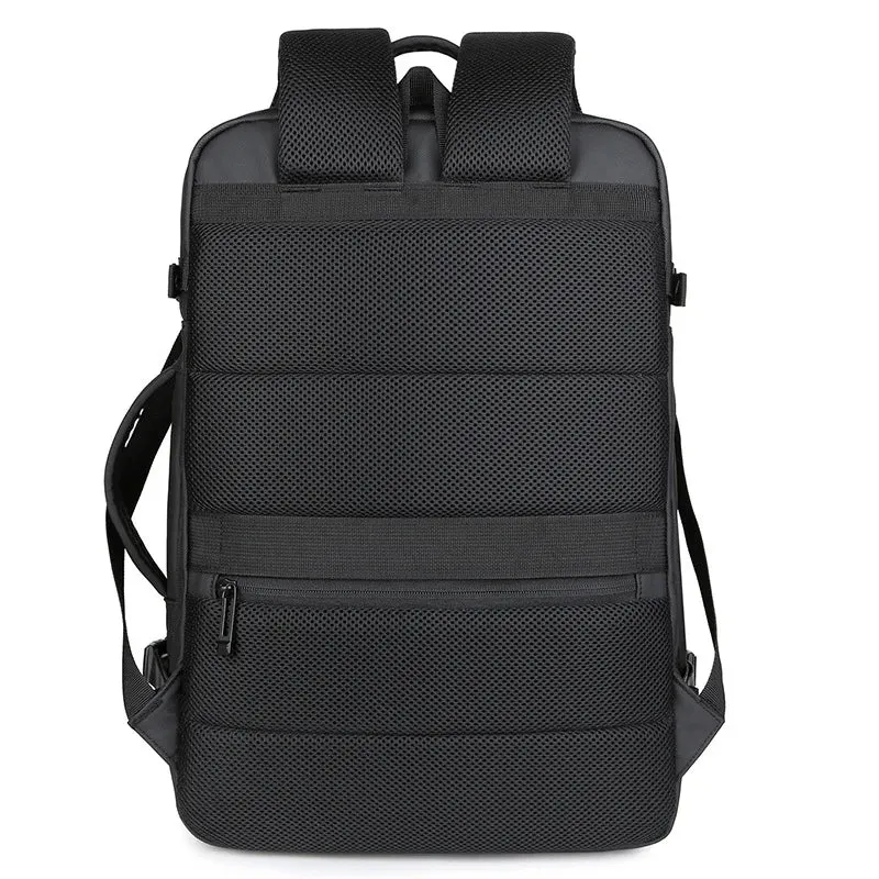 Expandable 17-inch Men’s Laptop Backpack – Waterproof Notebook Bag with USB, Schoolbag, Sports Travel Backpack for Men