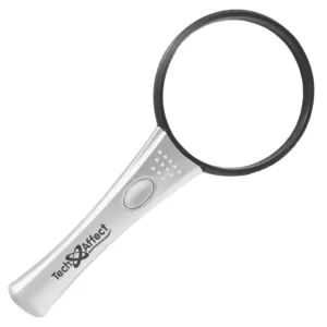 Extra Lightweight Magnifying Glass with Light - With higher magnification secondary lens  - 4 sizes