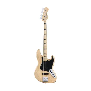 Fender Deluxe Active Jazz Bass Guitar w/Gigbag, Maple FB, Natural