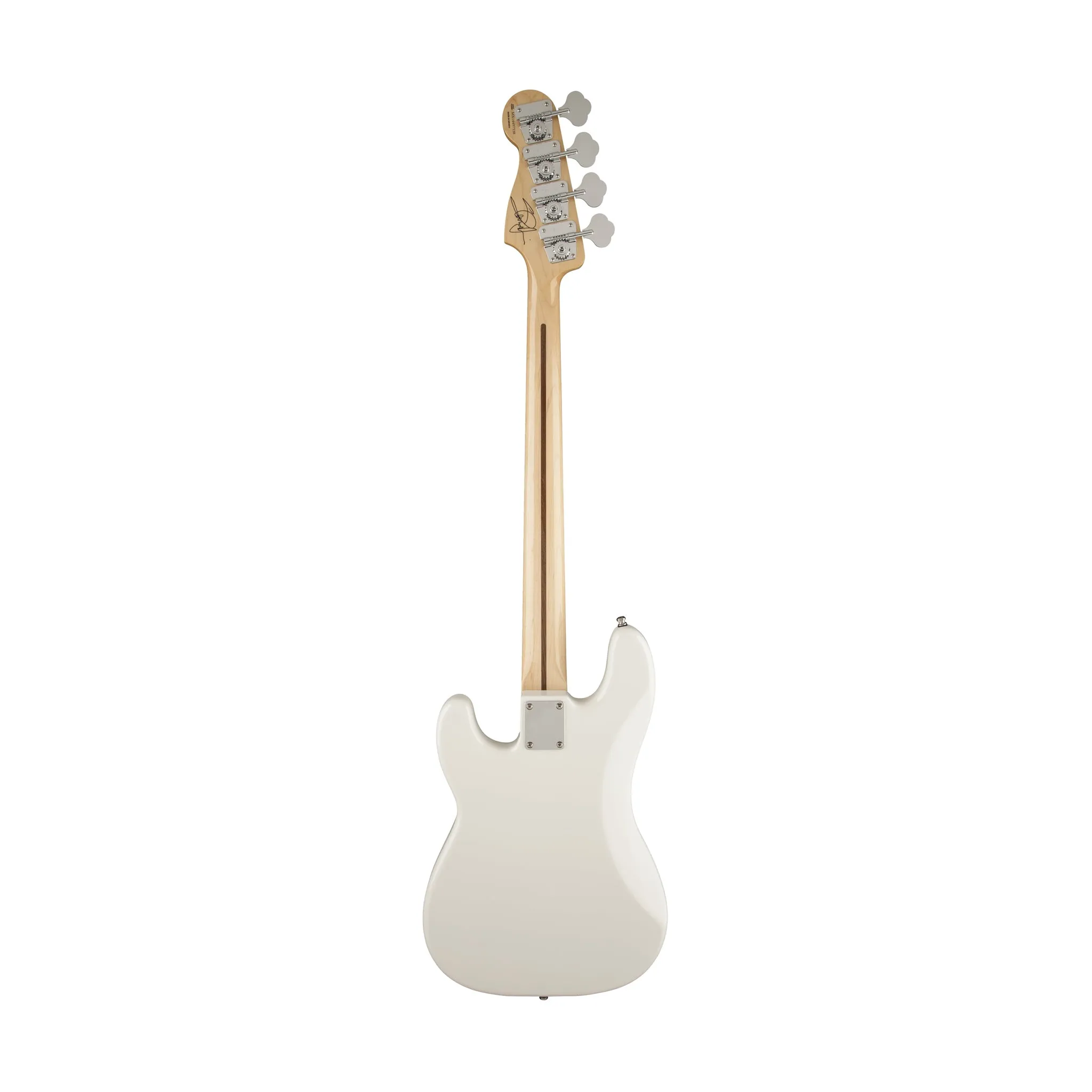 Fender Steve Harris Signature Precision Bass Guitar, Maple FB, Olympic White w/Stripe