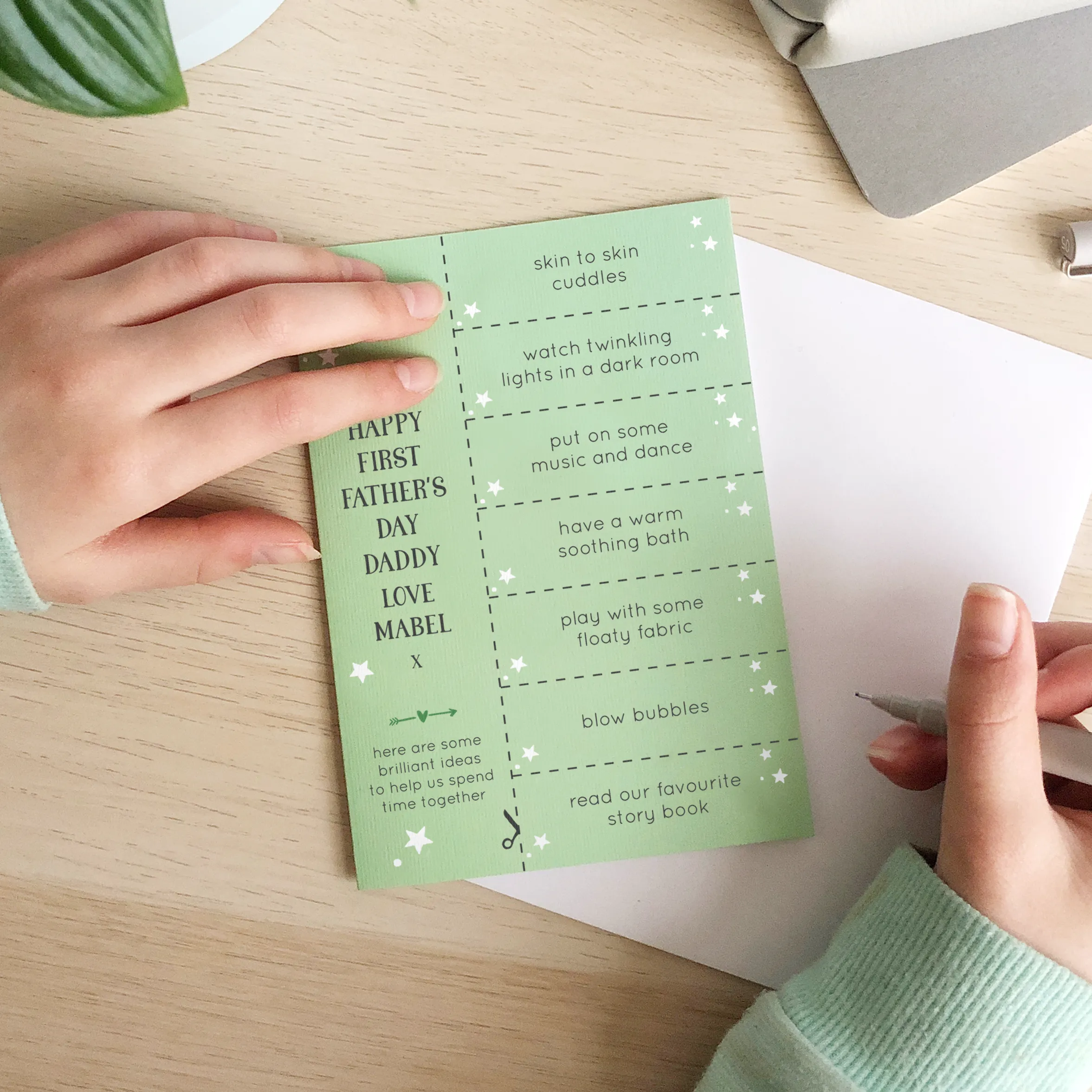 First Father's Day Baby Ideas Coupon Card