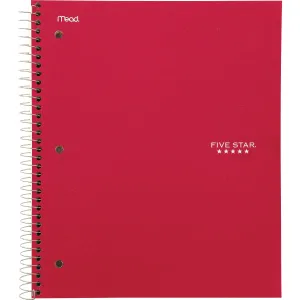Five Star College Ruled 3 - subject Notebook - Letter
