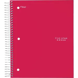 Five Star Wide Rule 5-subject Notebook