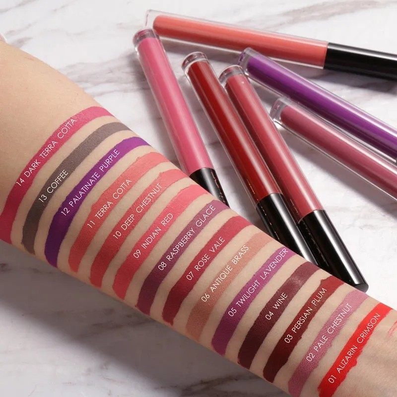FOCALLURE™ 14 Matte Creamy Liquid Lipsticks
