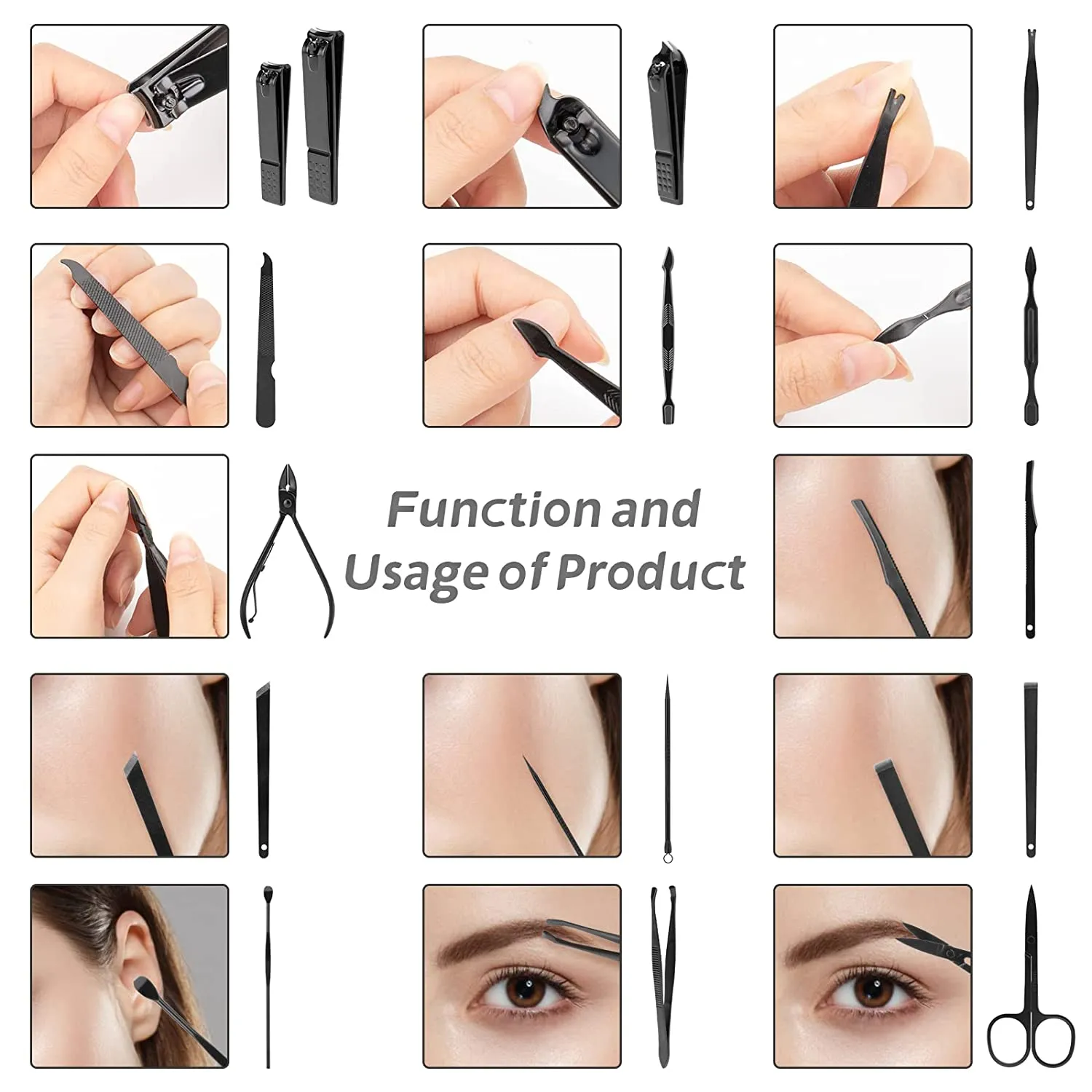 Fofosbeauty 15 In 1 Stainless Steel Manicure Kit
