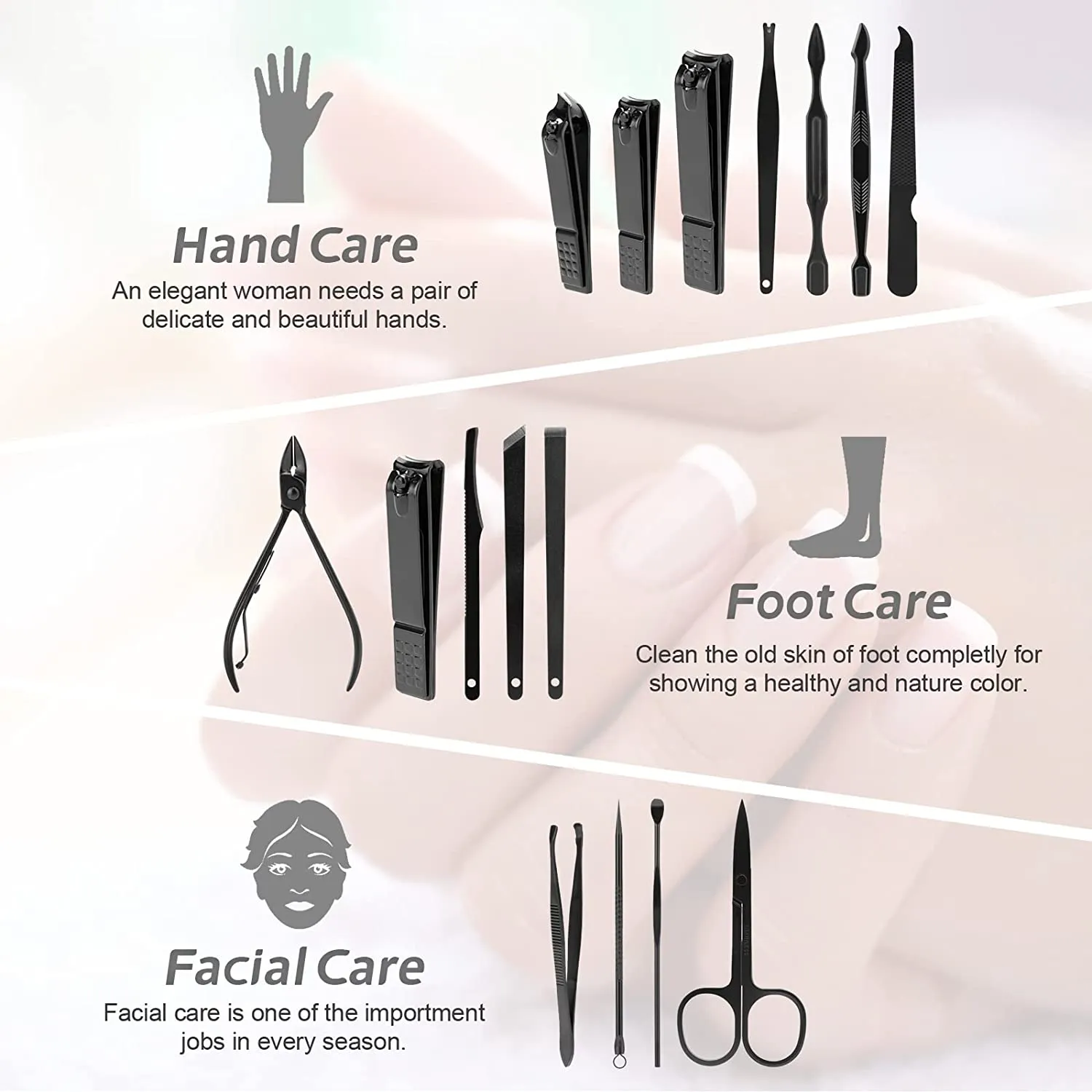 Fofosbeauty 15 In 1 Stainless Steel Manicure Kit