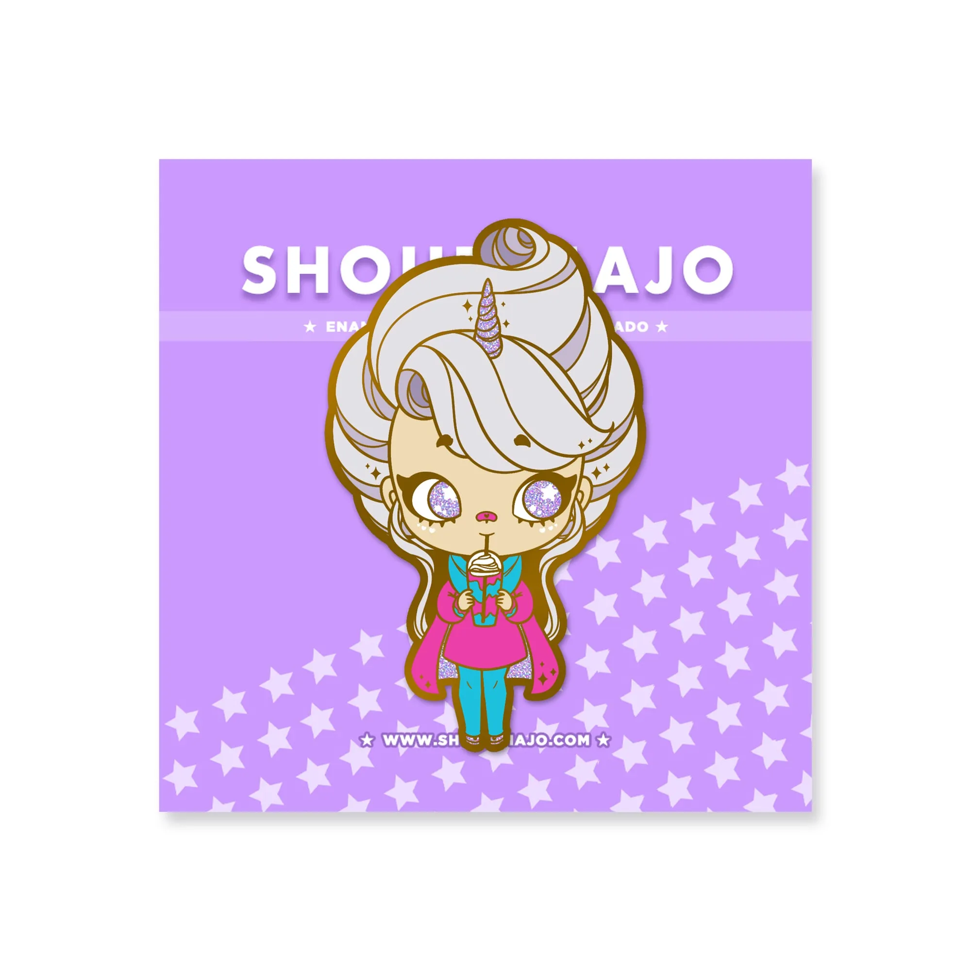 Frappunicorn Chibi Enamel Pin