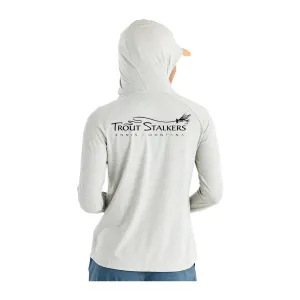 Free Fly TS Logo Womens Elevate Hoodie Heather Sandstone