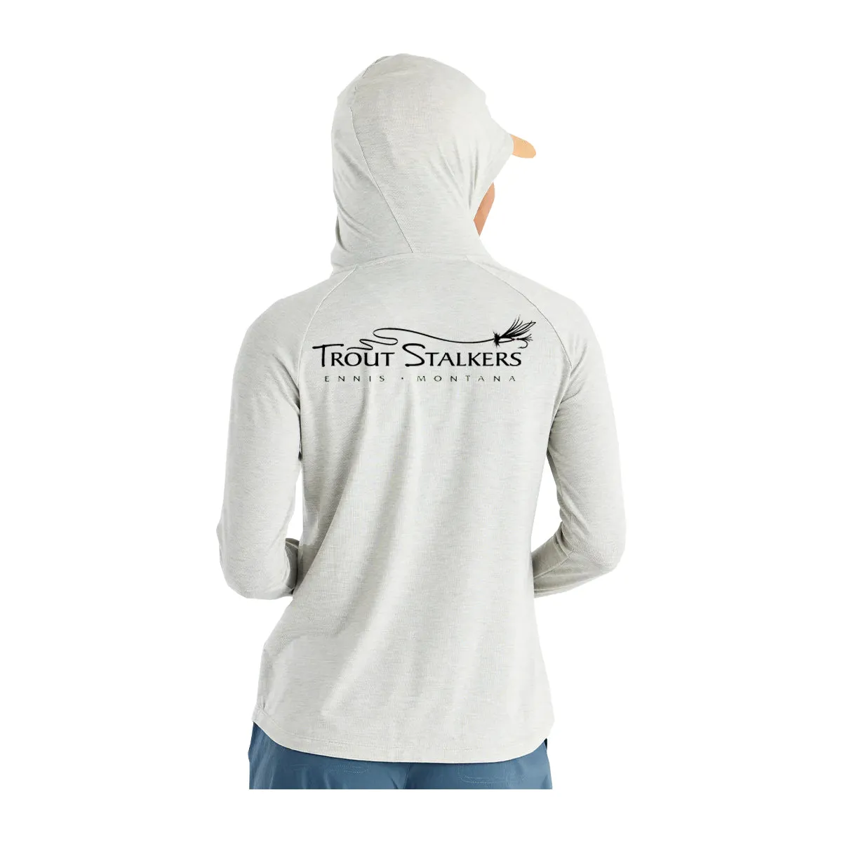 Free Fly TS Logo Womens Elevate Hoodie Heather Sandstone