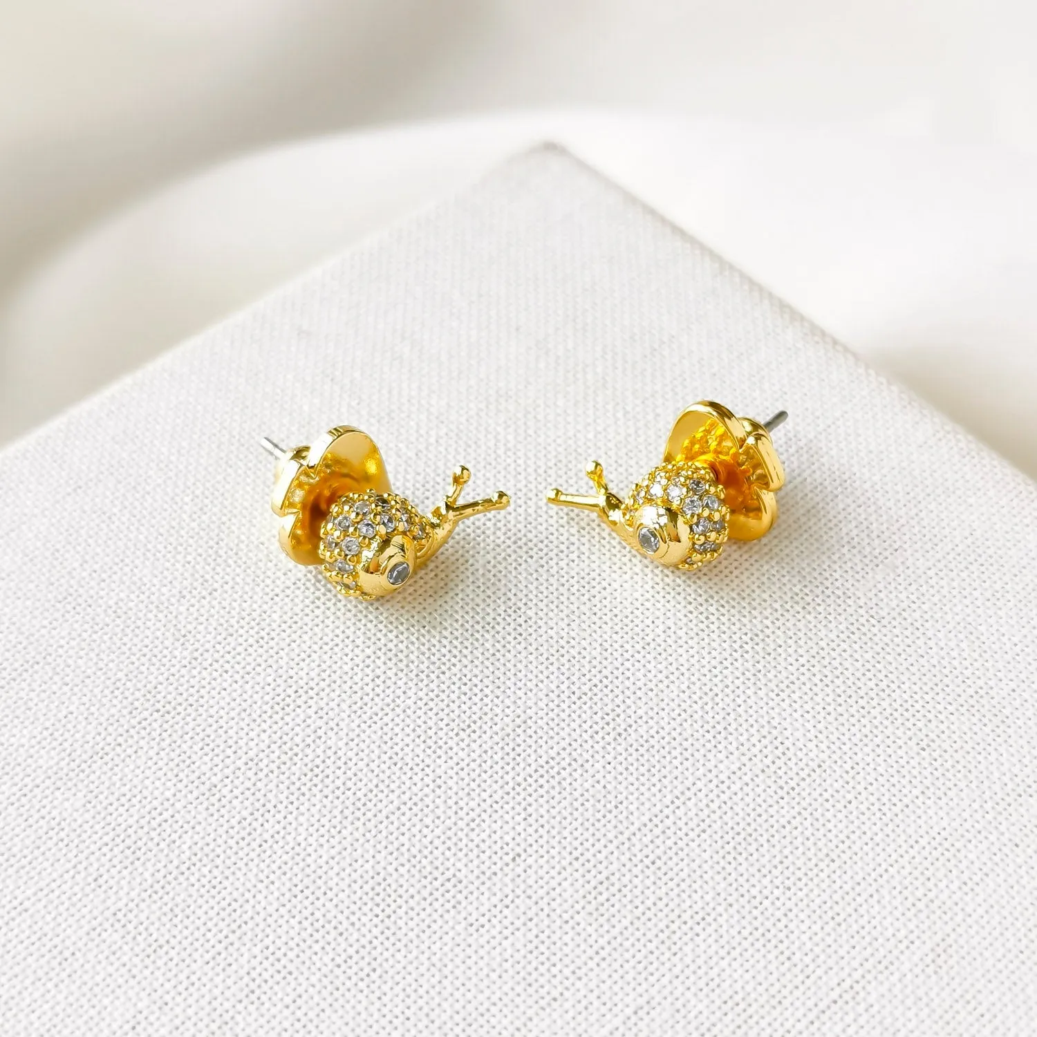 Fruit Salad Pave Snail Earrings