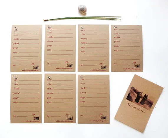 Gauge Swatch Knitting Cards