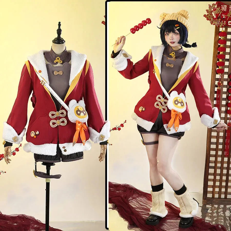 Genshin Impact Xiangling Cosplay Costume C09314  AA