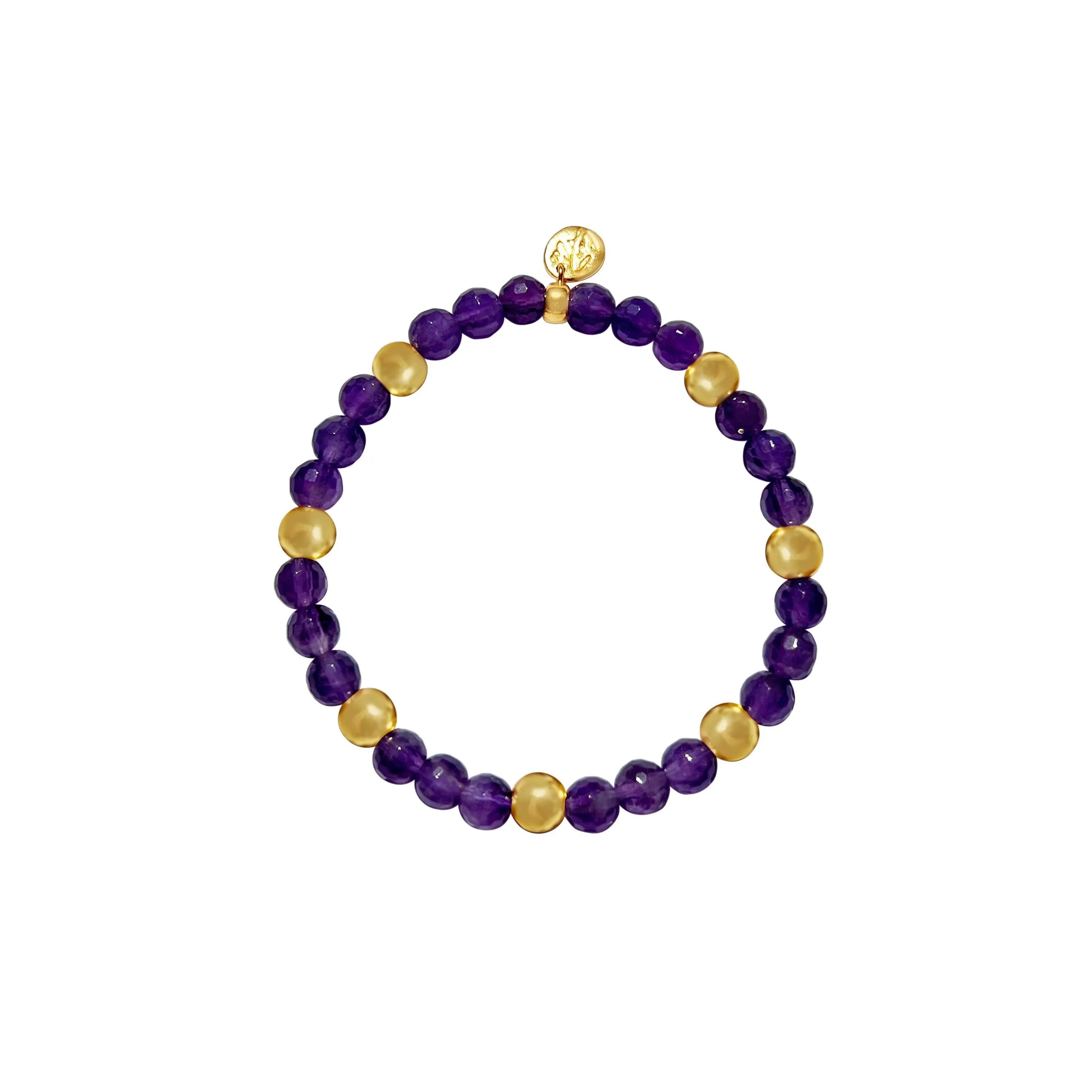 Golden Suns Amethyst Signature Stretch Bracelet