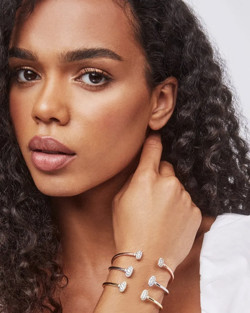 Grayson Crystal Cuff Bracelet in Silver