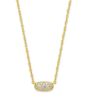 Grayson Gold Pendant Necklace in Crystal