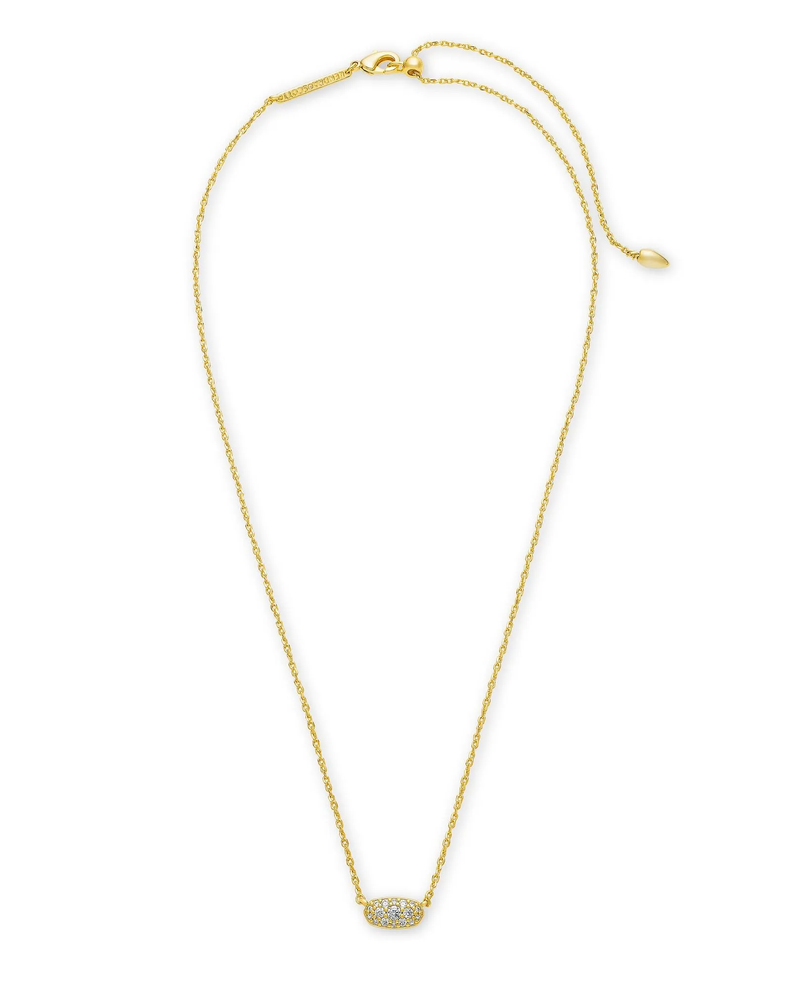 Grayson Gold Pendant Necklace in Crystal