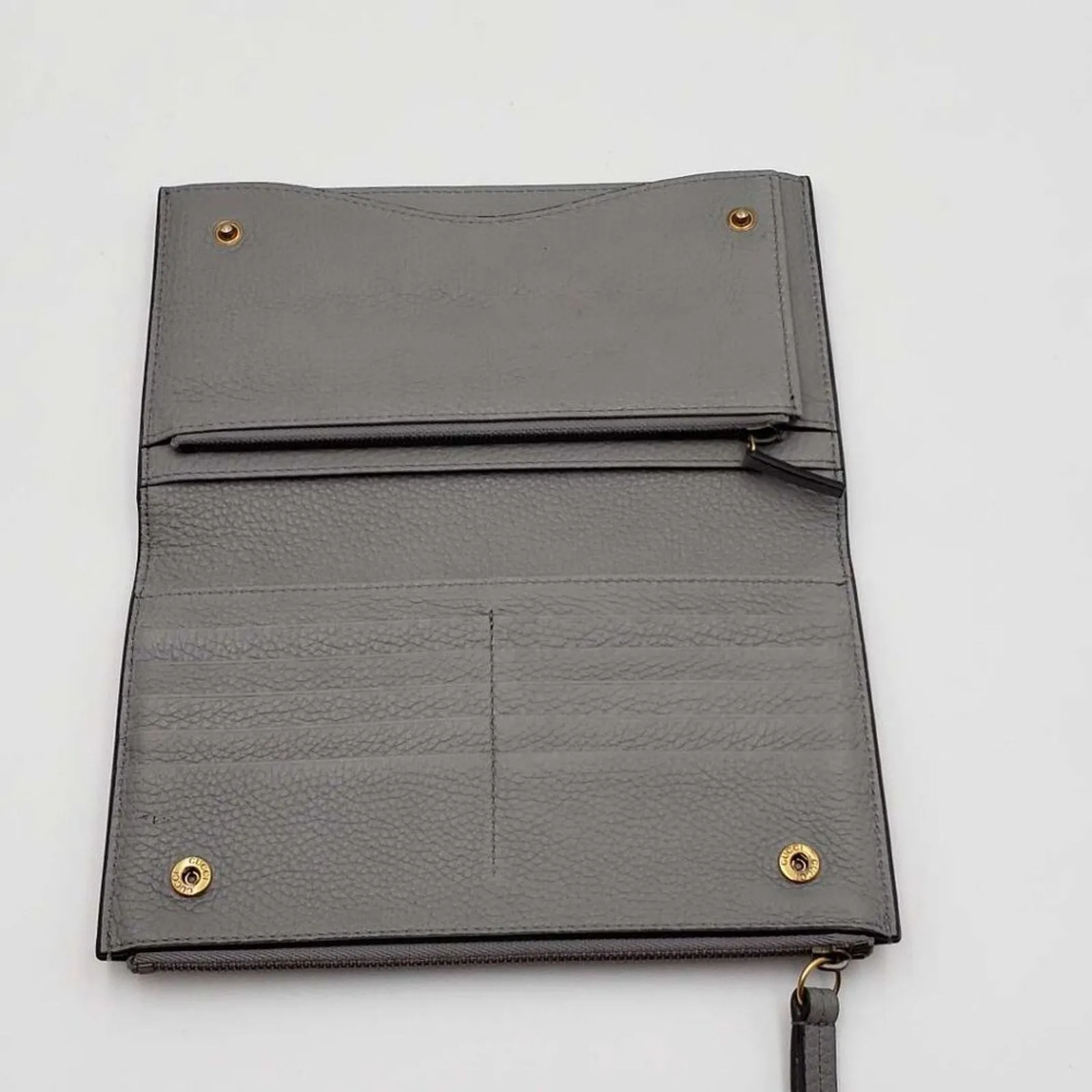 GUCCI Pink&Grey W/P Leather Clutch Bag