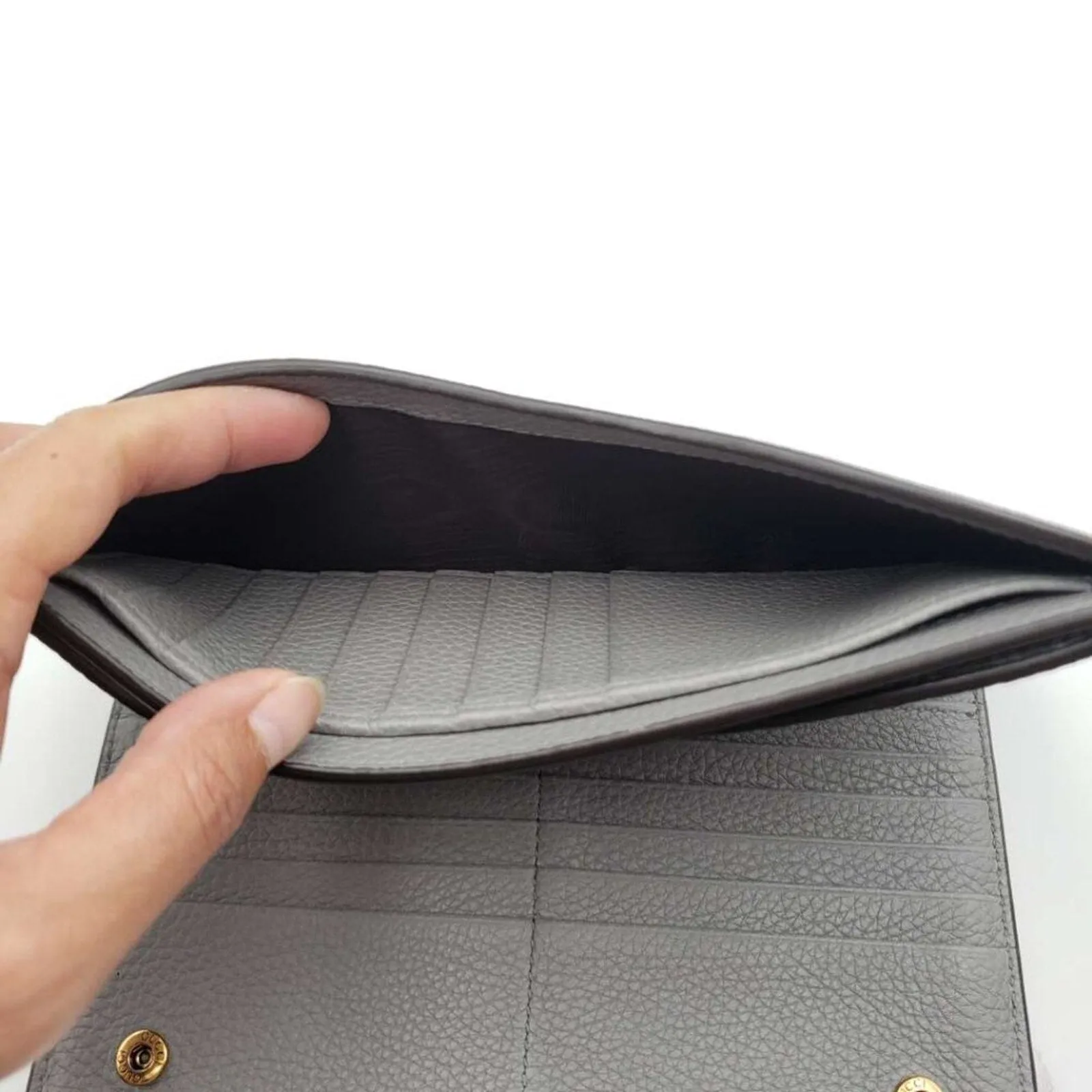 GUCCI Pink&Grey W/P Leather Clutch Bag