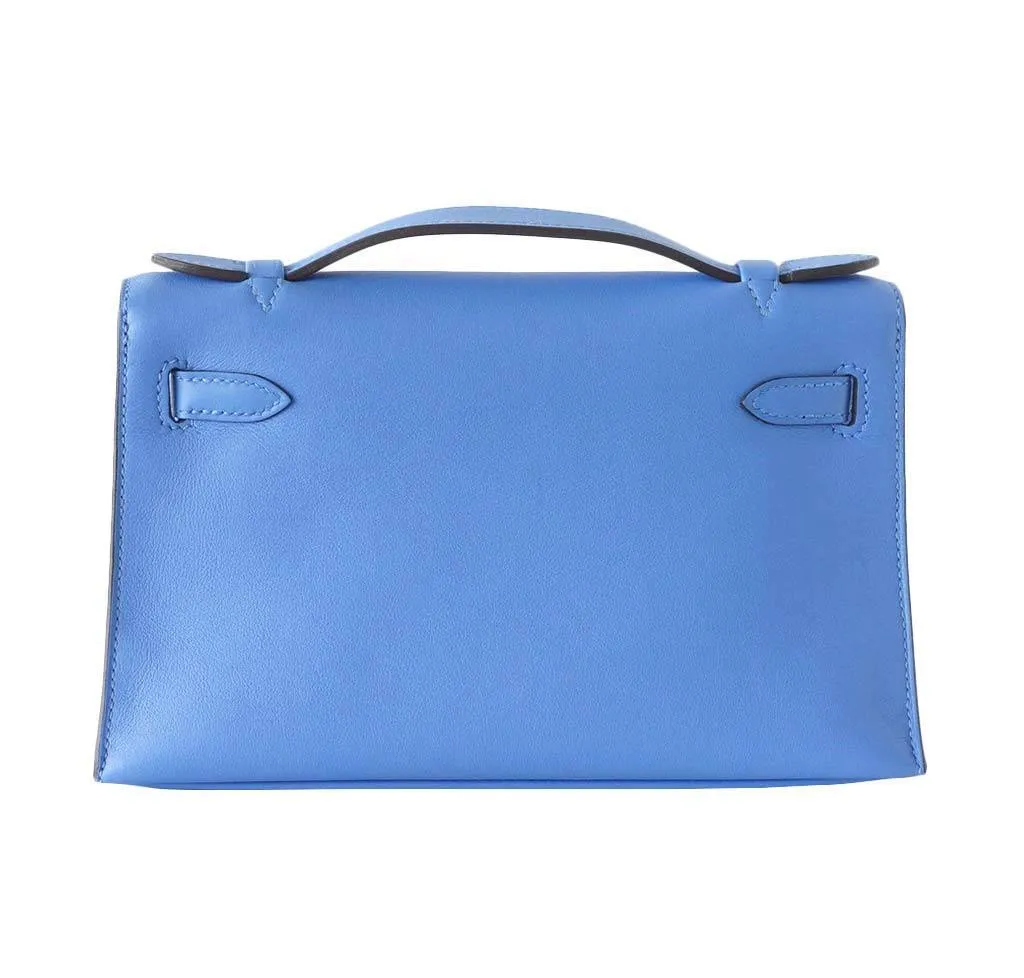 Hermès JPG Kelly Pochette Blue Paradise Bag