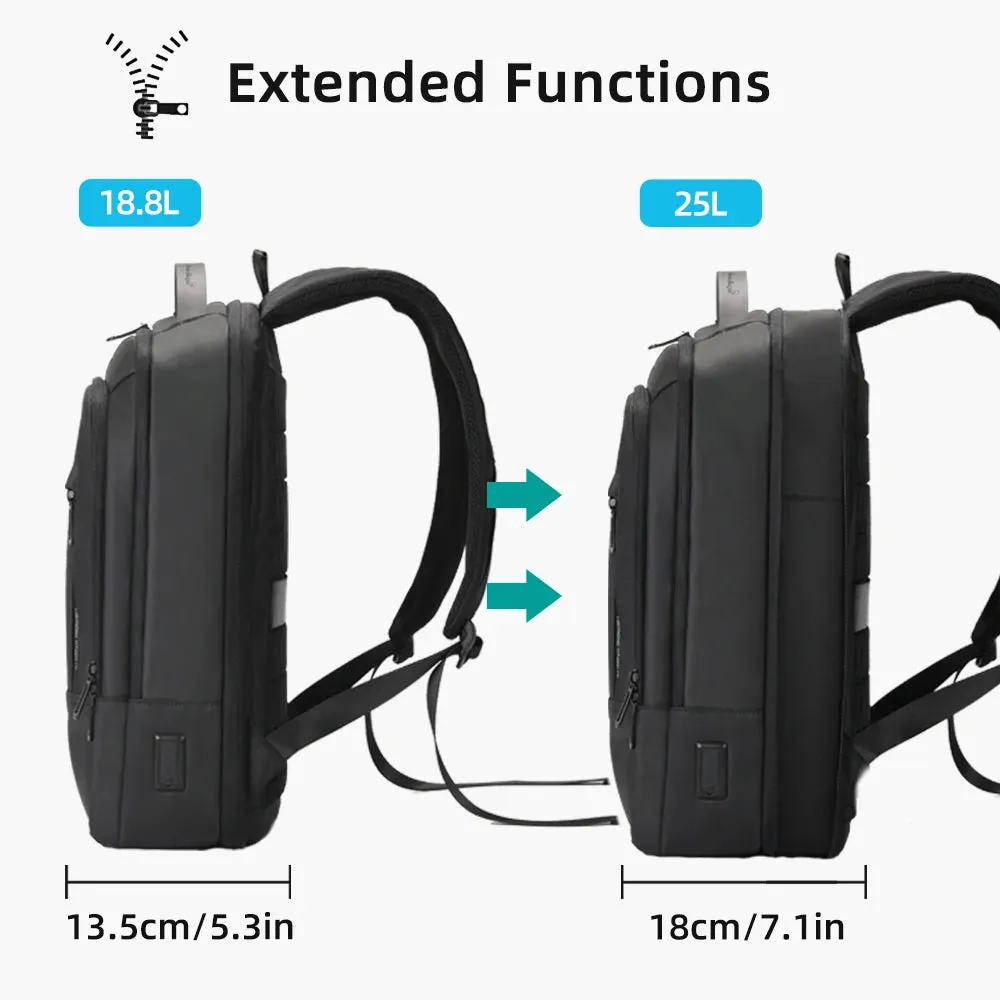 HEROIC KNIGHT 8228TB Expandable Laptop Bag & Business Backpack with USB Charger