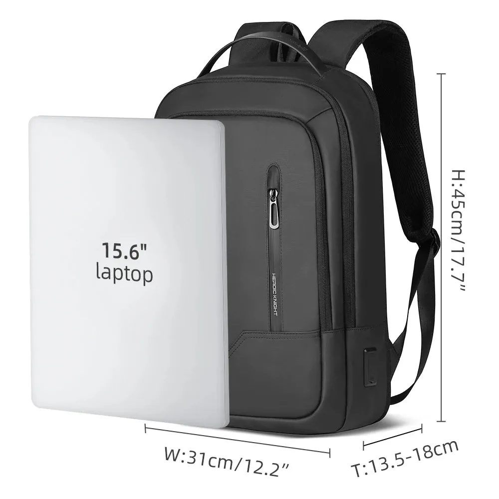 HEROIC KNIGHT 8228TB Expandable Laptop Bag & Business Backpack with USB Charger