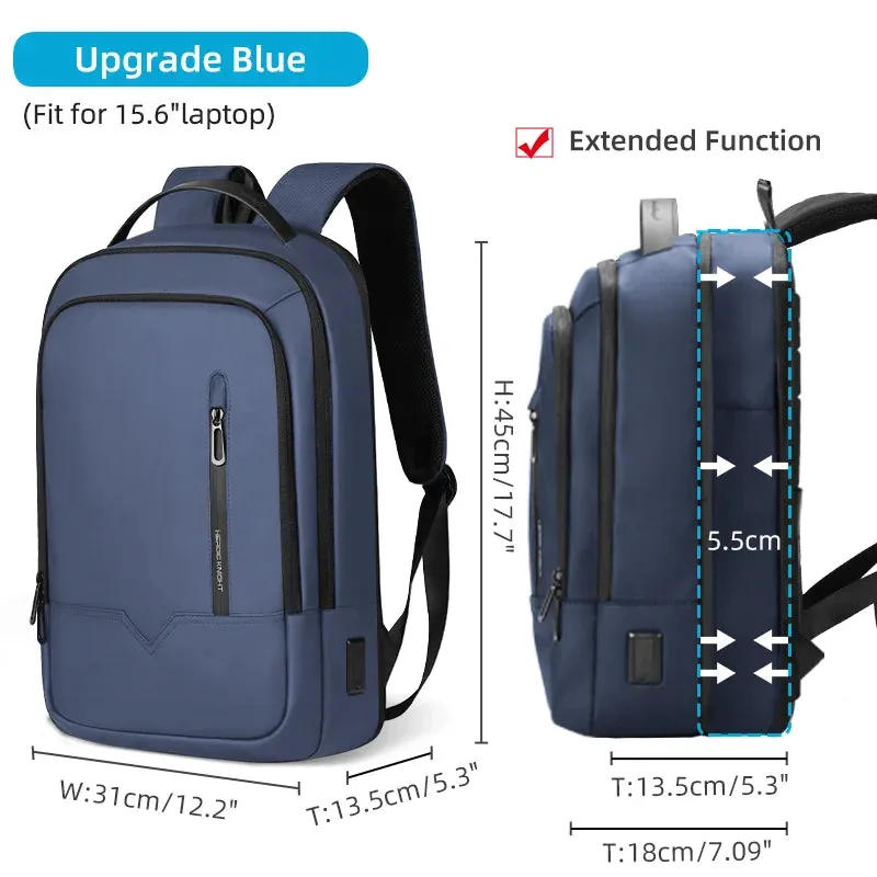 HEROIC KNIGHT 8228TB Expandable Laptop Bag & Business Backpack with USB Charger