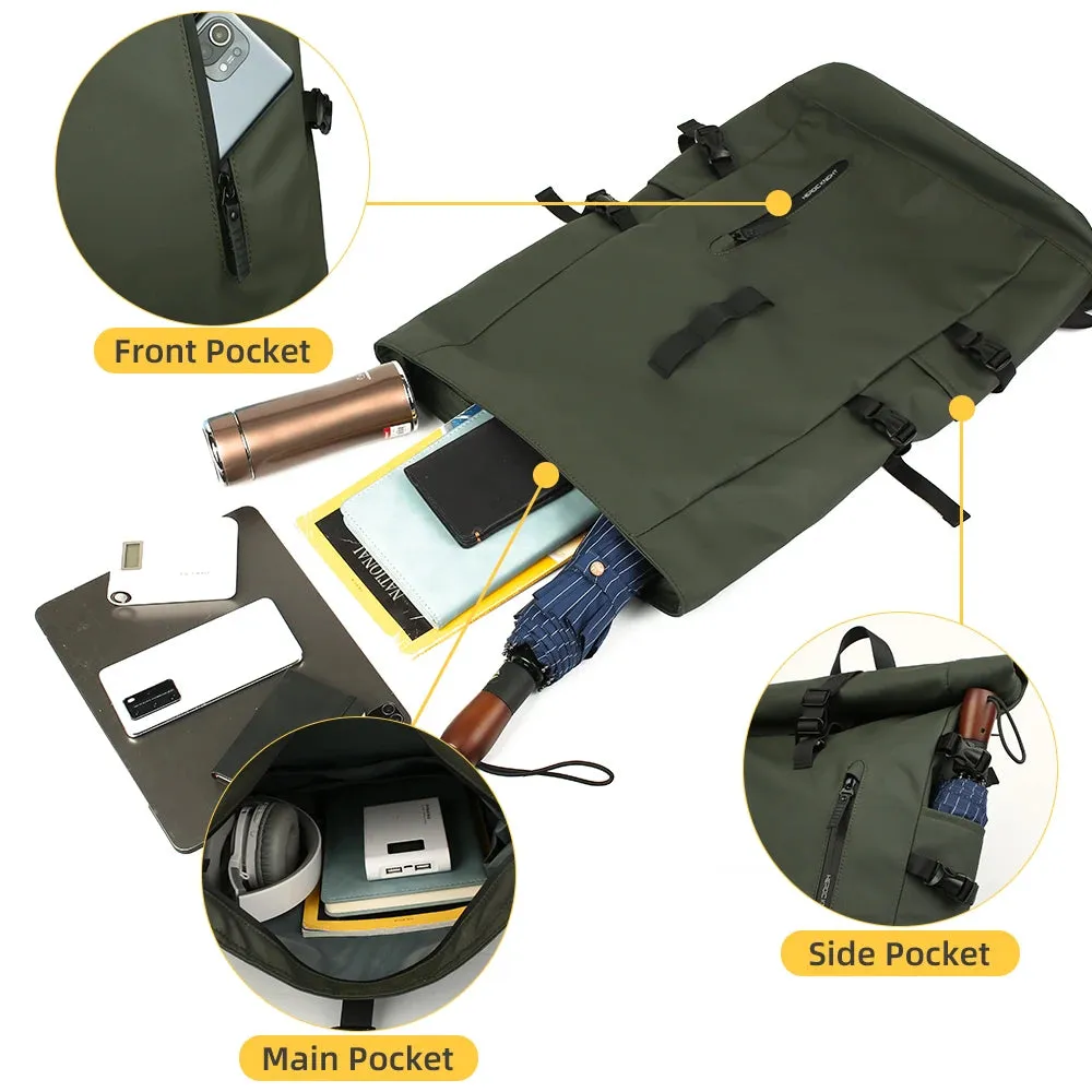 HEROIC KNIGHT 8448 Expandable Laptop Bag & Business Backpack with USB Charger