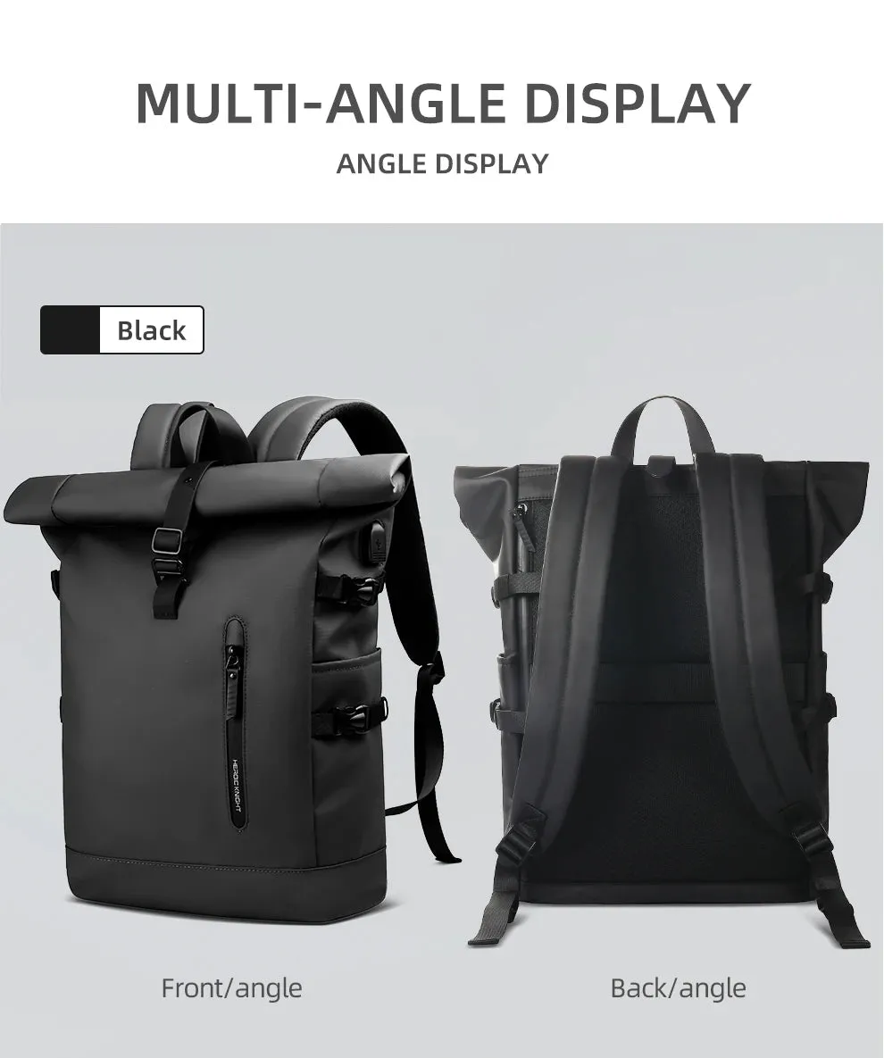 HEROIC KNIGHT 8448 Expandable Laptop Bag & Business Backpack with USB Charger