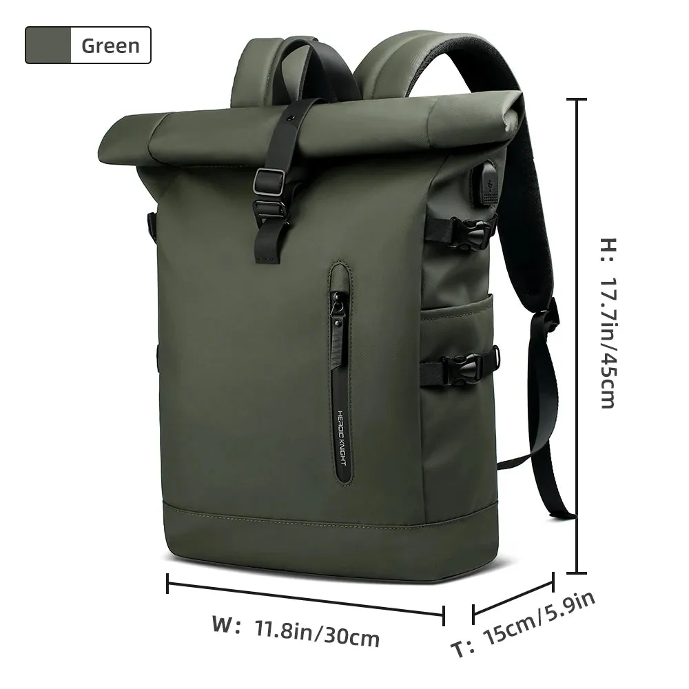 HEROIC KNIGHT 8448 Expandable Laptop Bag & Business Backpack with USB Charger