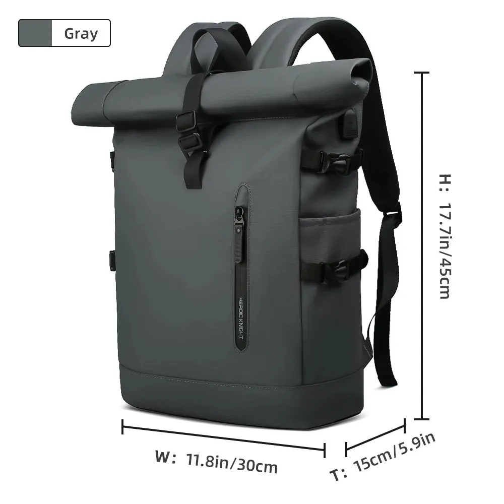 HEROIC KNIGHT 8448 Expandable Laptop Bag & Business Backpack with USB Charger