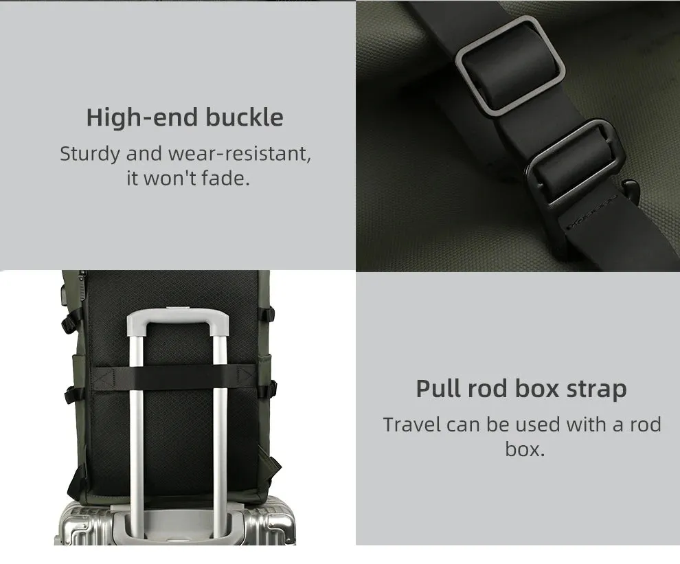 HEROIC KNIGHT 8448 Expandable Laptop Bag & Business Backpack with USB Charger