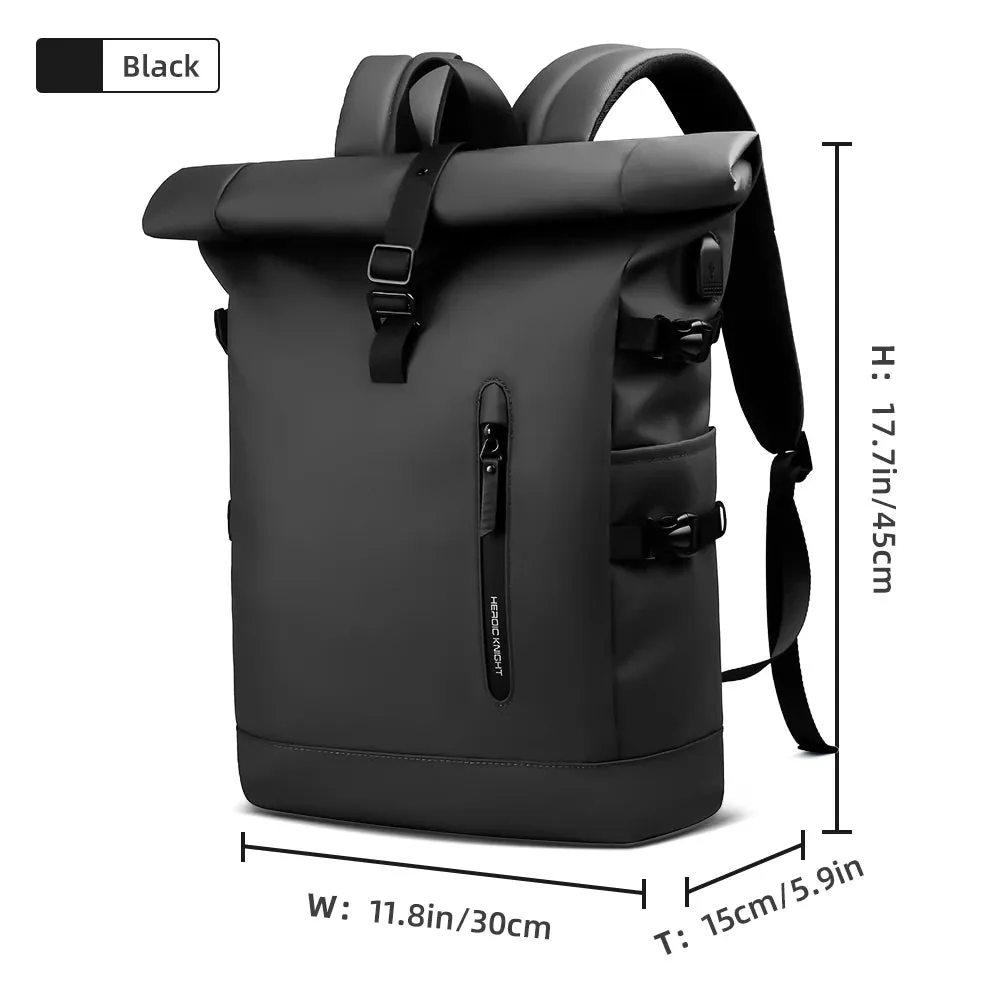 HEROIC KNIGHT 8448 Expandable Laptop Bag & Business Backpack with USB Charger