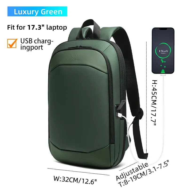 HEROIC KNIGHT 8787 Expandable Laptop Bag & Business Backpack with USB Charger