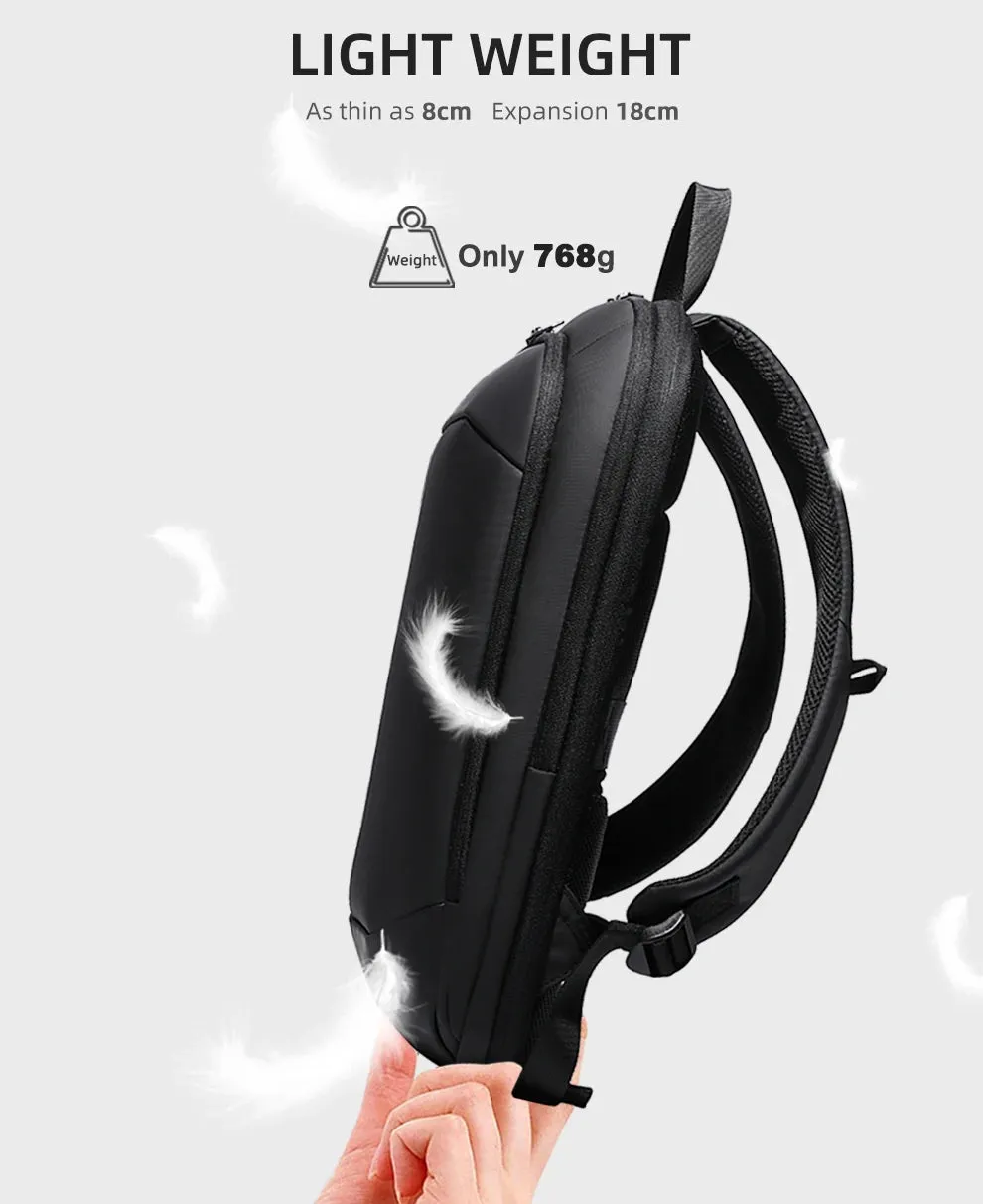 HEROIC KNIGHT 8787 Expandable Laptop Bag & Business Backpack with USB Charger