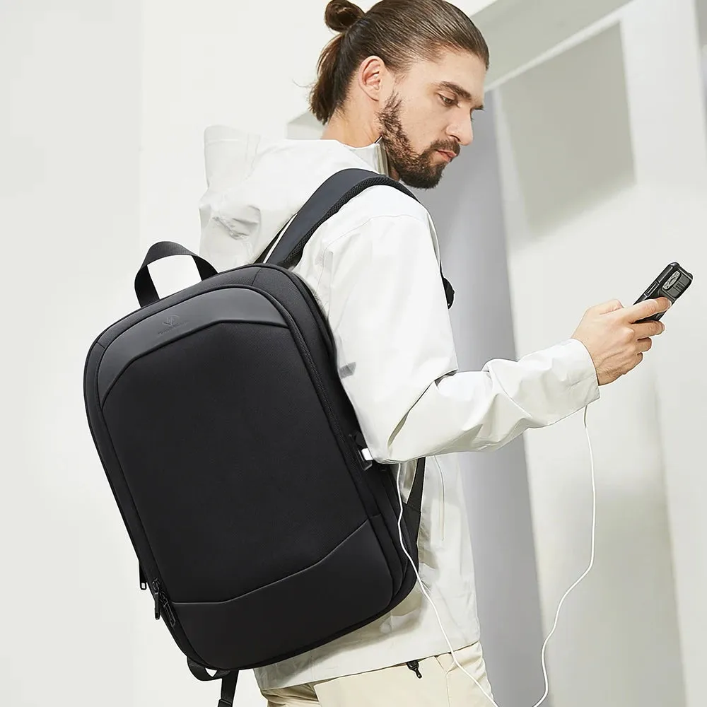 HEROIC KNIGHT 8787 Expandable Laptop Bag & Business Backpack with USB Charger