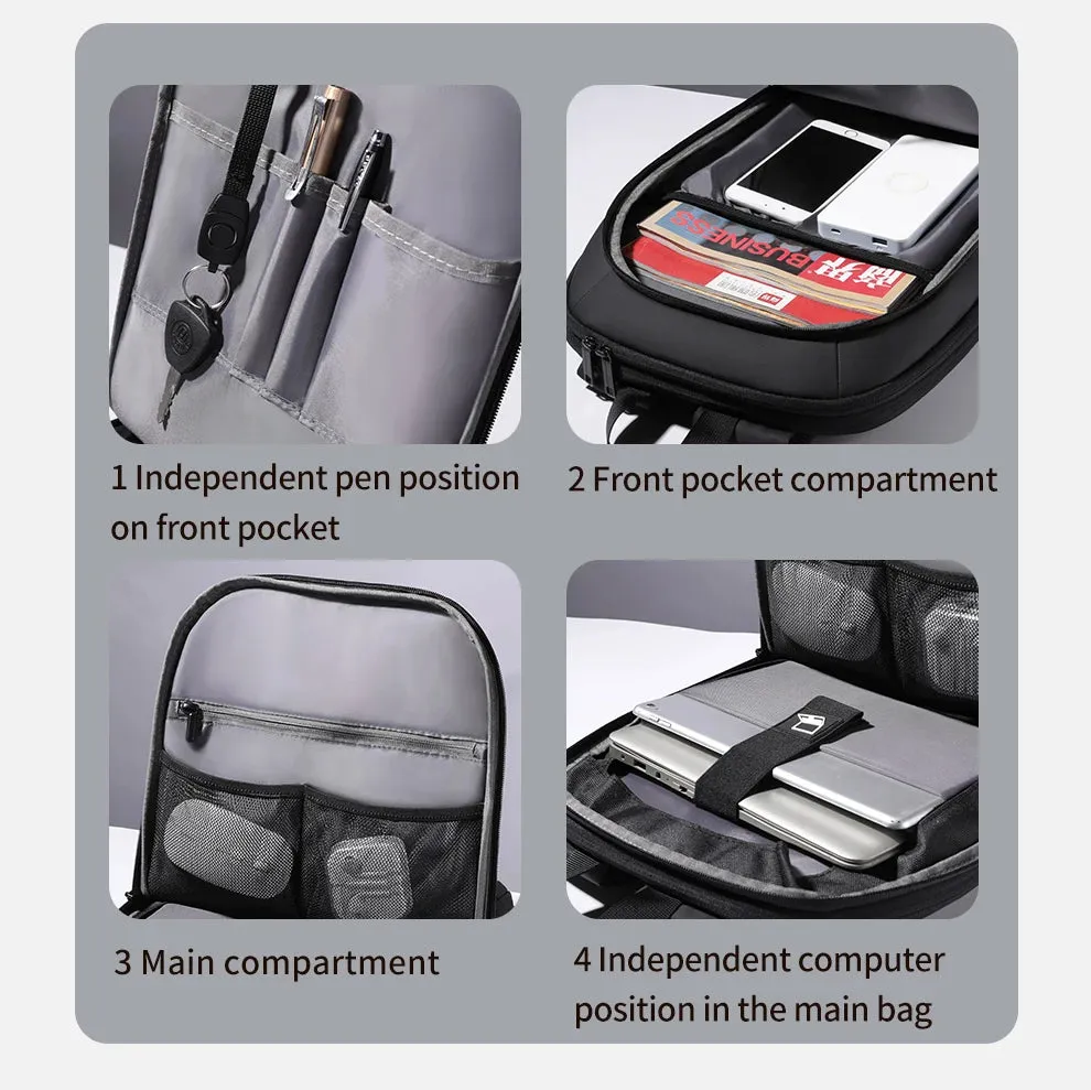 HEROIC KNIGHT 8787XB Expandable Laptop Bag & Business Backpack