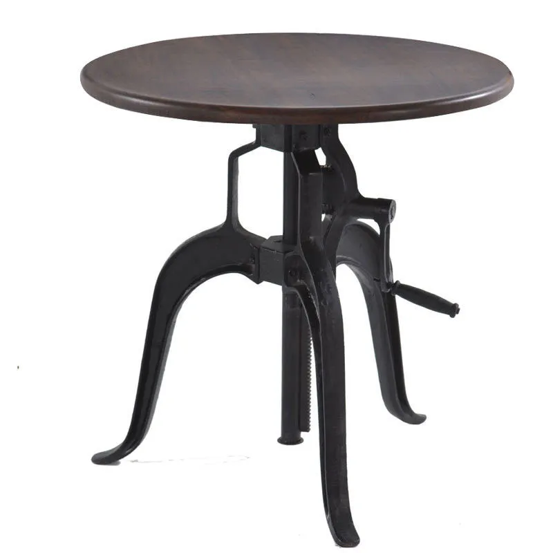 Hoover Mason Walnut Crank Side Table