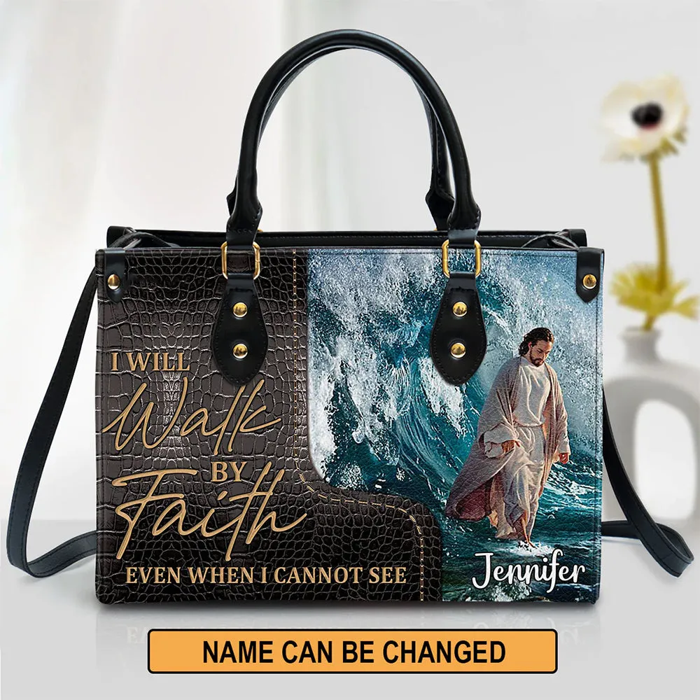 HPSP Checkbook Cover, I Will Walk By Faith Even When I Cannot See, Personalized Zippered, Card Bag.