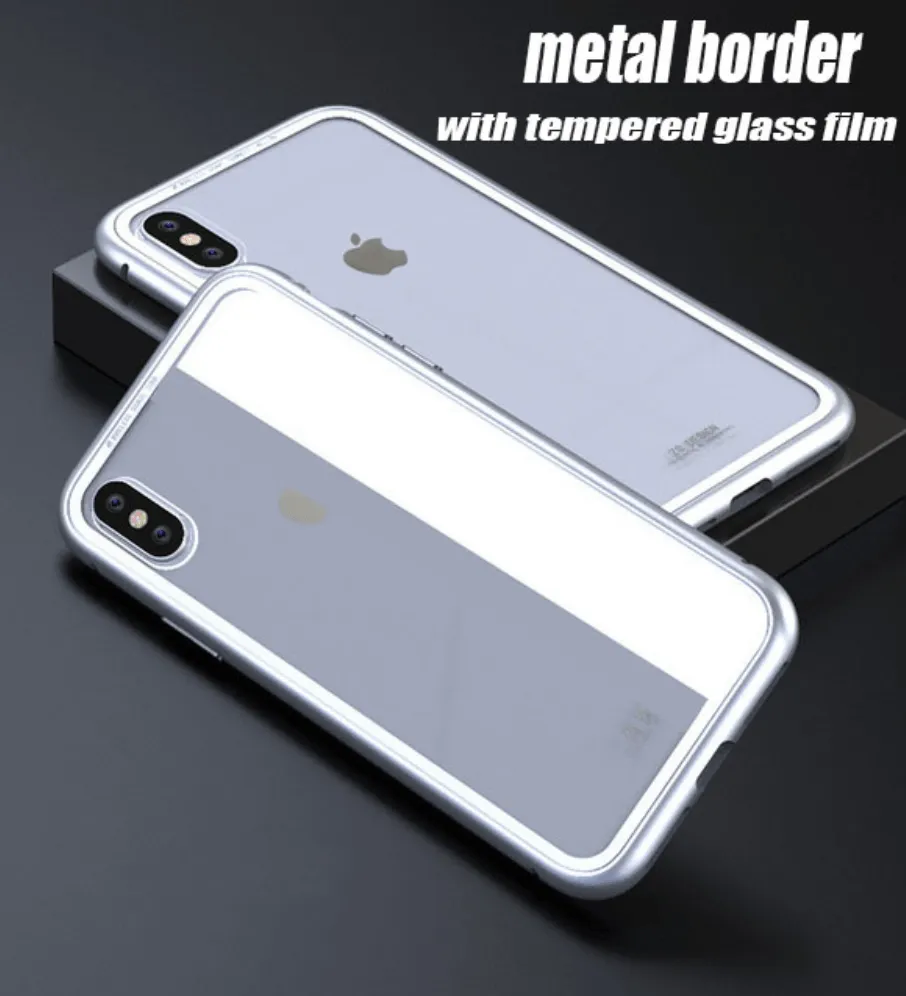 iPhone Magnetic Adsorption Case With Tempered Glass