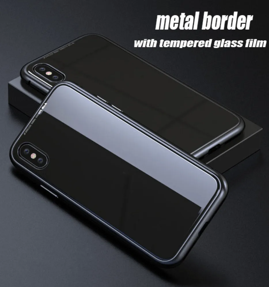 iPhone Magnetic Adsorption Case With Tempered Glass
