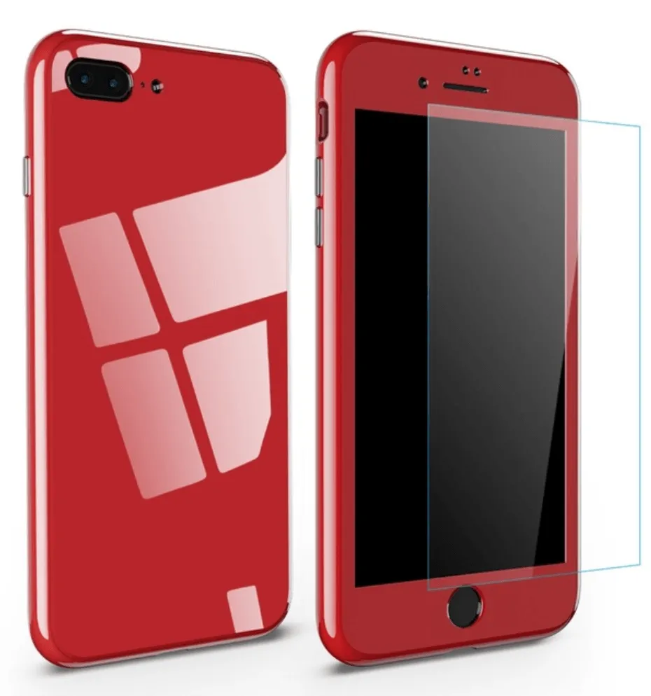 iPhone Magnetic Adsorption Case With Tempered Glass