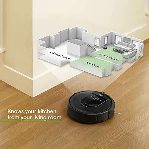 iRobot Roomba i7  (7550) Robot Vacuum with Automatic Dirt Disposal-Empties Itself, Wi-Fi Connected, Smart Mapping, Works with Alexa, Ideal for Pet Hair, Carpets, Hard Floors, Black