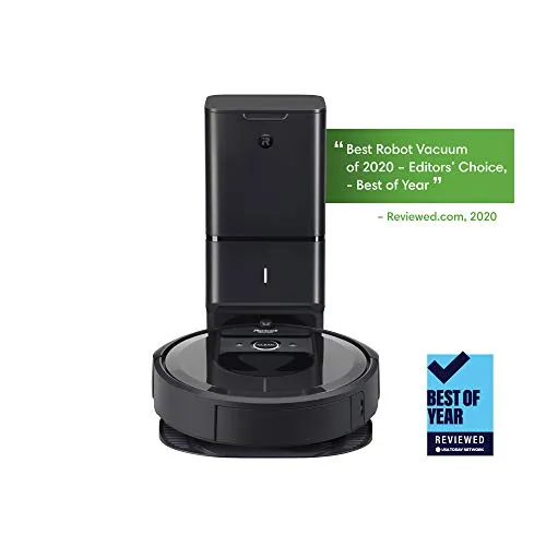 iRobot Roomba i7  (7550) Robot Vacuum with Automatic Dirt Disposal-Empties Itself, Wi-Fi Connected, Smart Mapping, Works with Alexa, Ideal for Pet Hair, Carpets, Hard Floors, Black