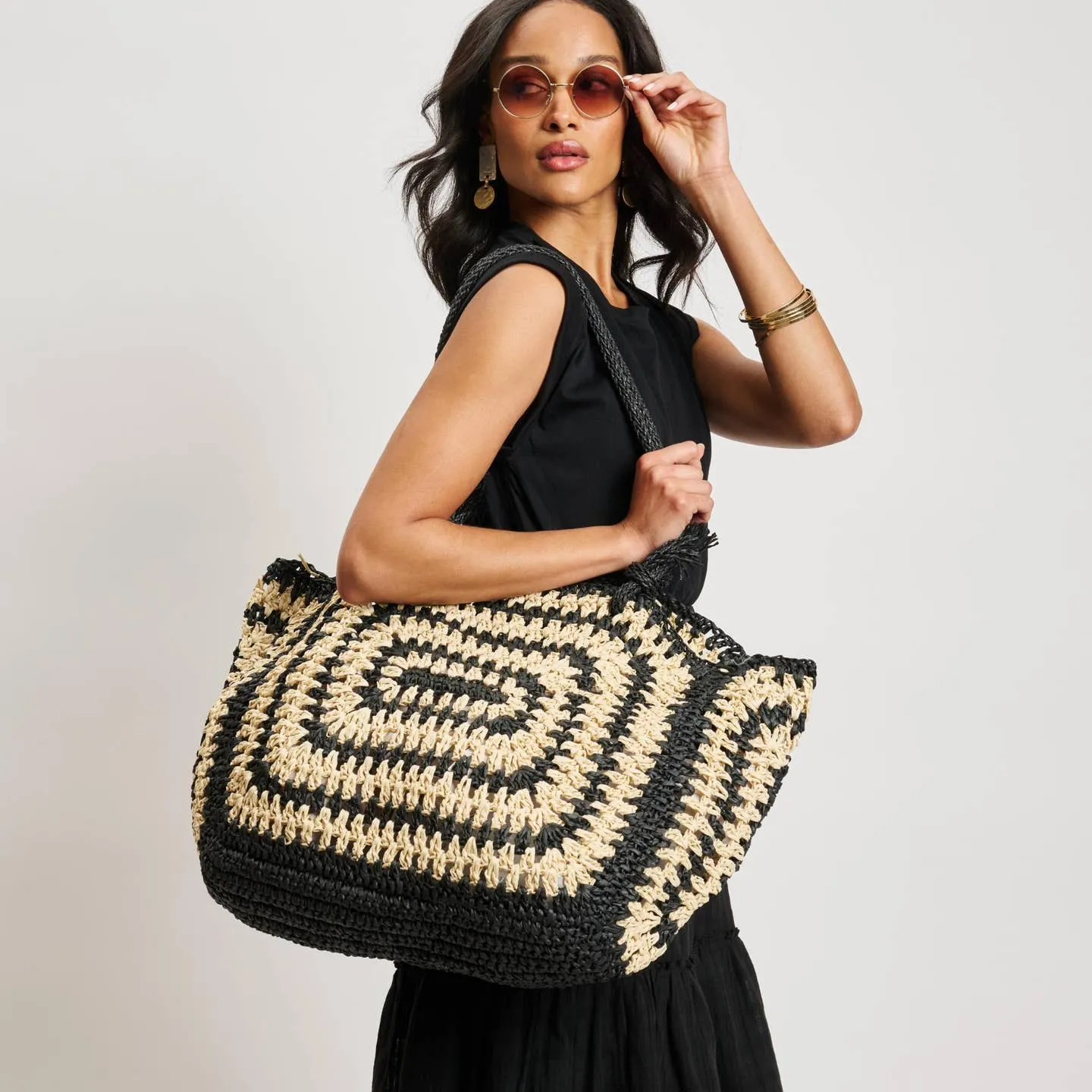 Isla Straw Beach Tote