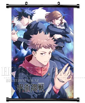 Jujutsu Kaisen 02 Megumi, Nobara and Megumi Wall Scroll