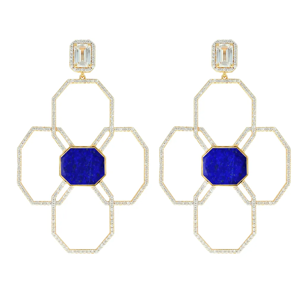 Juno Flora Earring - Lapis