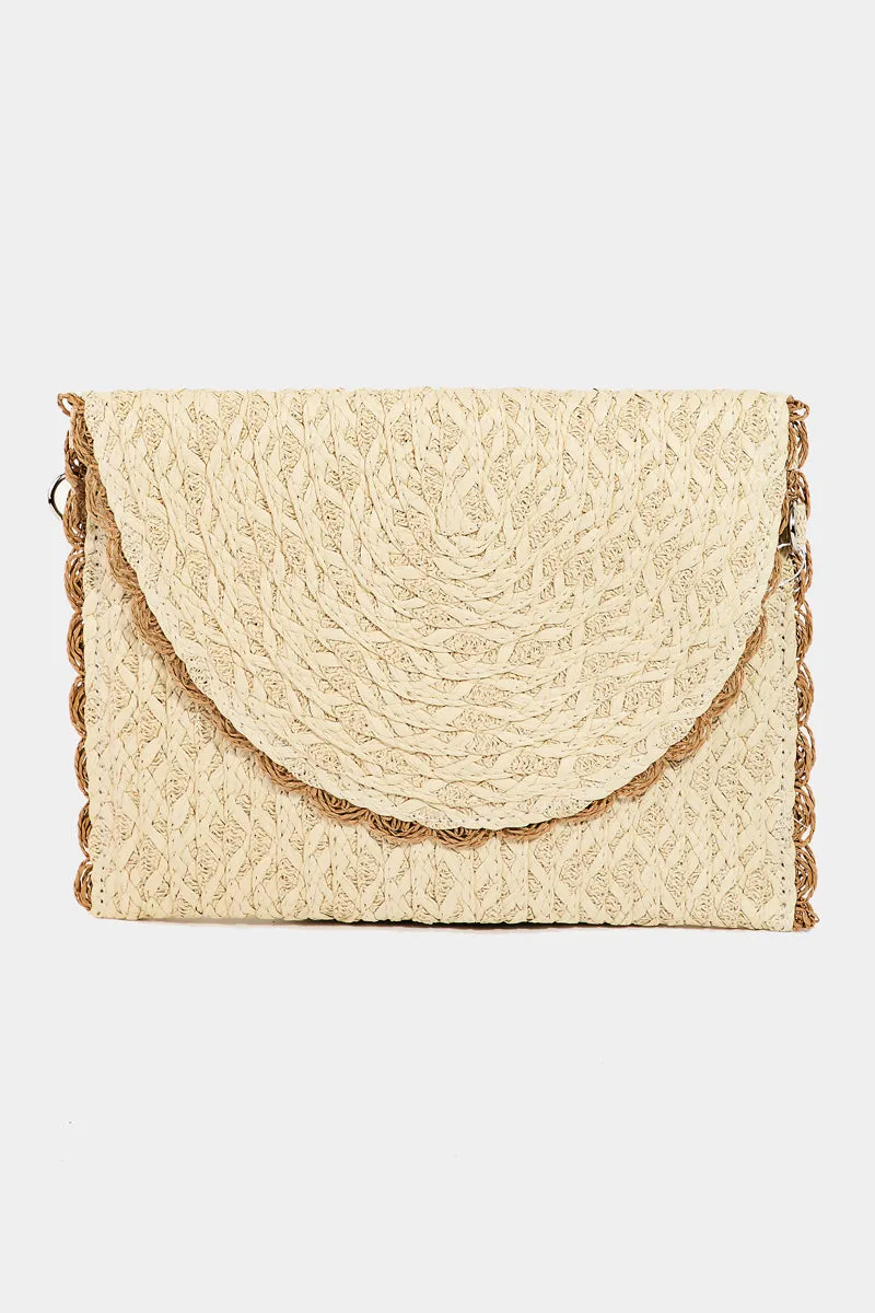 Karina Straw Clutch Purse